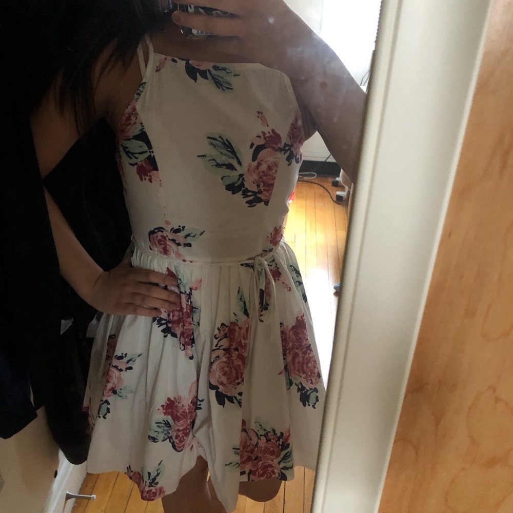 Charlotte Russe white floral mini dress
